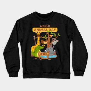 World animal day Crewneck Sweatshirt